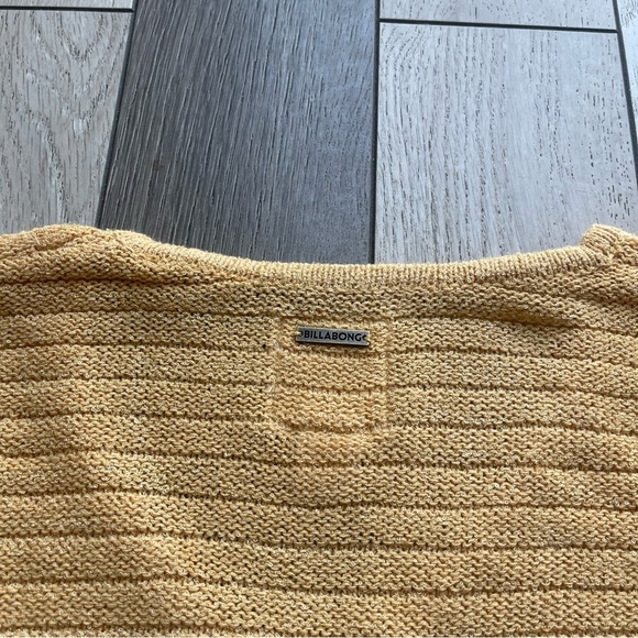 Billabong Cozy Mustard V-Neck Sweater - Picture 3 of 5
